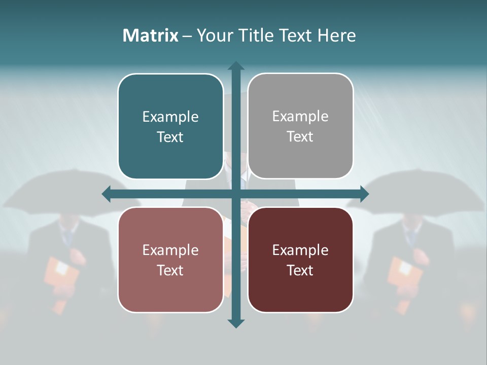Businessmen Business Rain PowerPoint Template