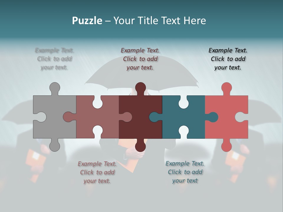 Businessmen Business Rain PowerPoint Template