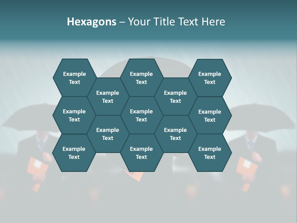 Businessmen Business Rain PowerPoint Template