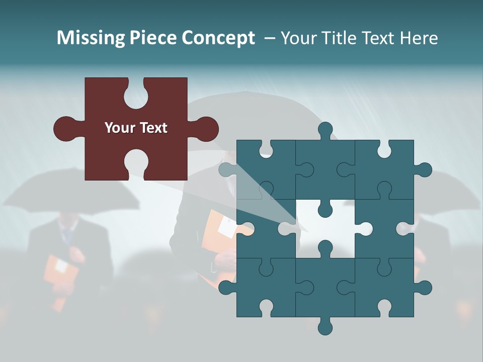 Businessmen Business Rain PowerPoint Template