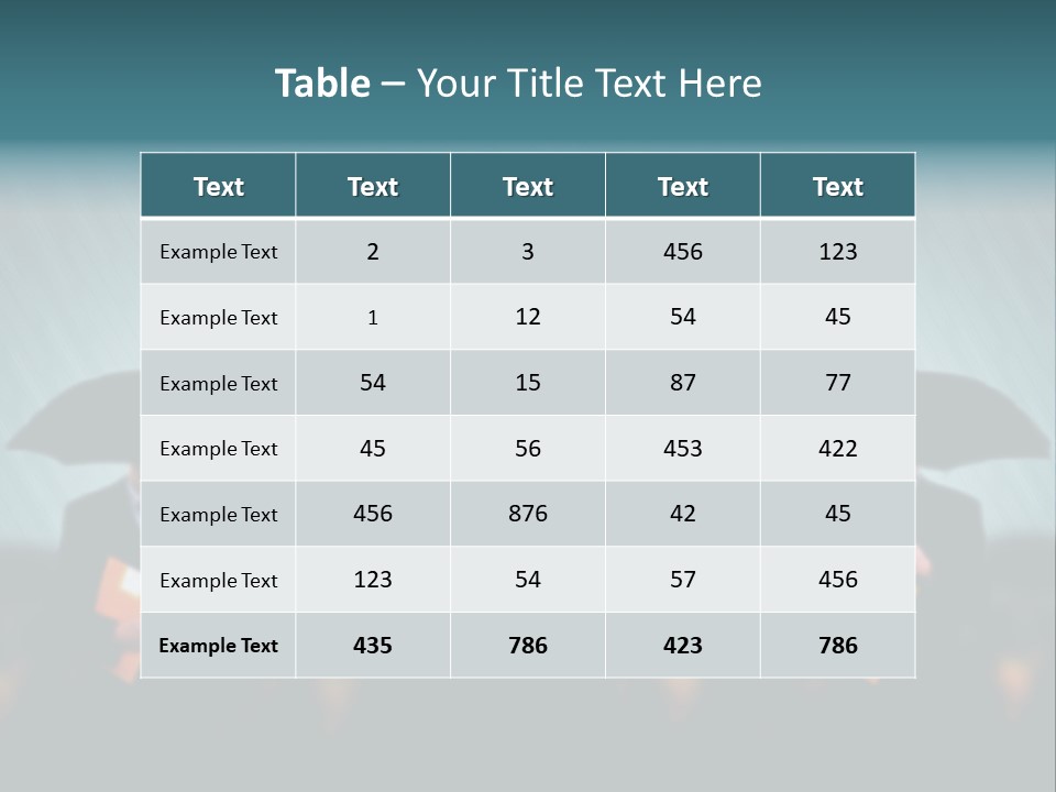 Businessmen Business Rain PowerPoint Template