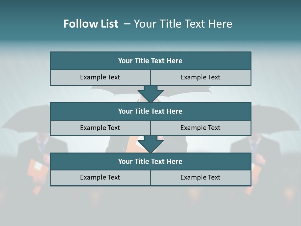 Businessmen Business Rain PowerPoint Template