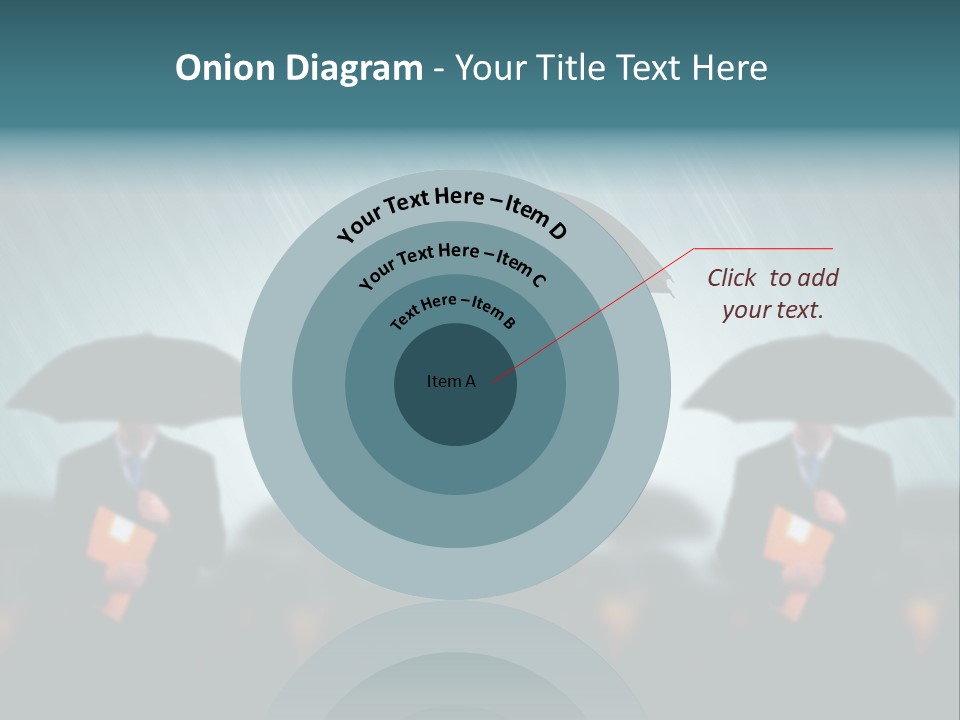 Businessmen Business Rain PowerPoint Template