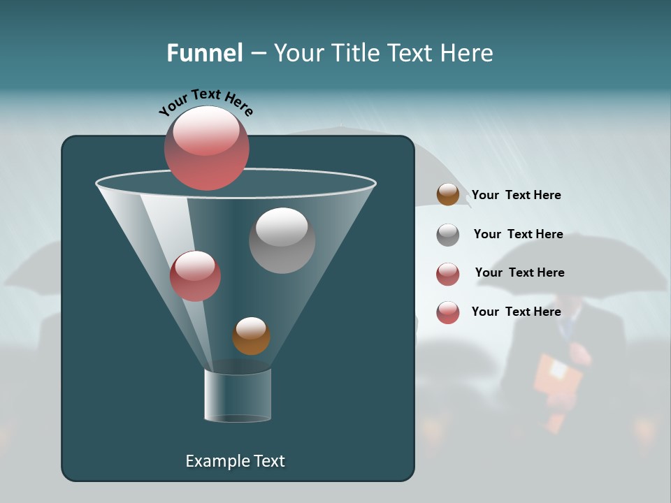 Businessmen Business Rain PowerPoint Template