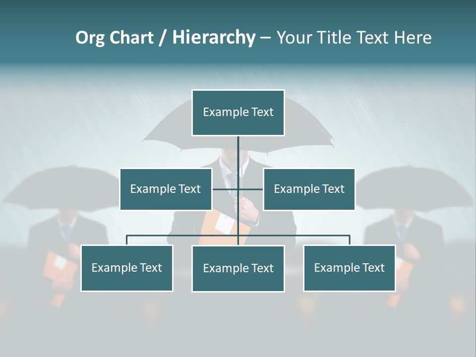 Businessmen Business Rain PowerPoint Template