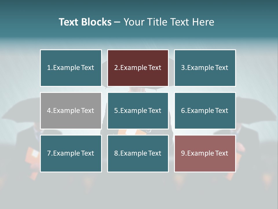 Businessmen Business Rain PowerPoint Template