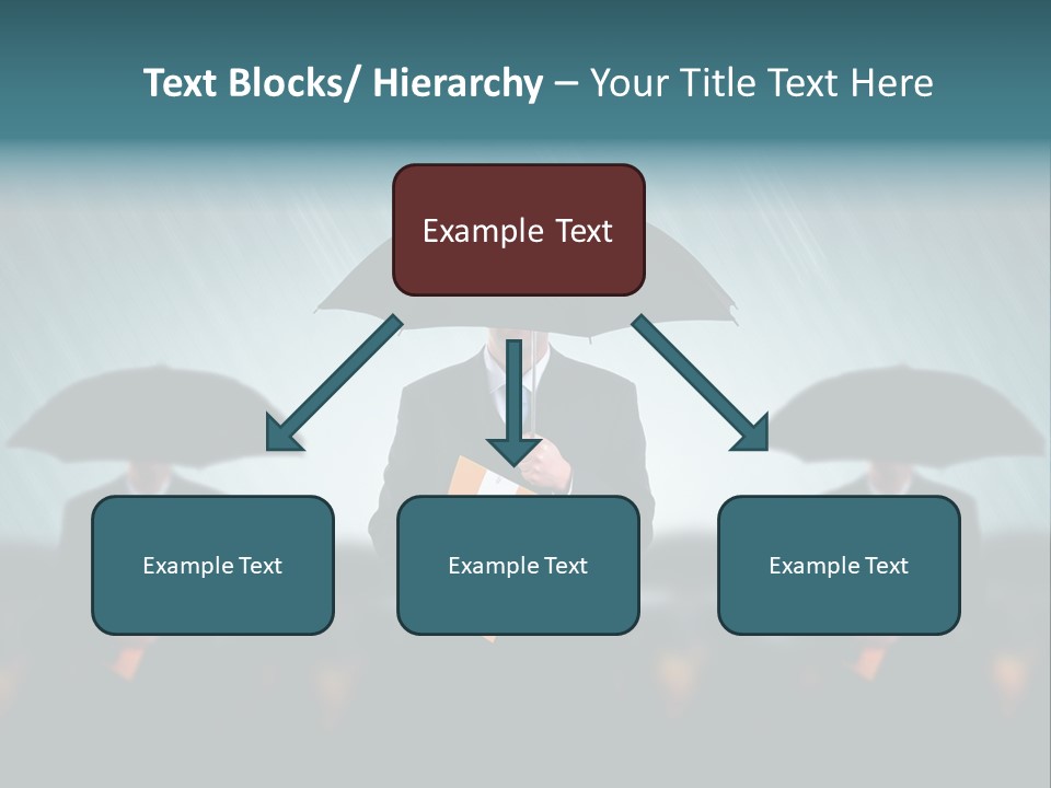 Businessmen Business Rain PowerPoint Template
