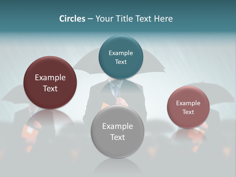 Businessmen Business Rain PowerPoint Template