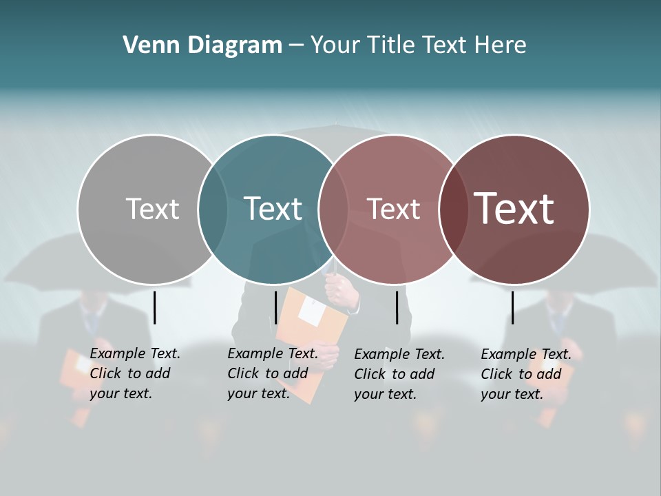 Businessmen Business Rain PowerPoint Template