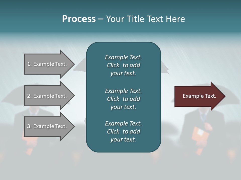Businessmen Business Rain PowerPoint Template