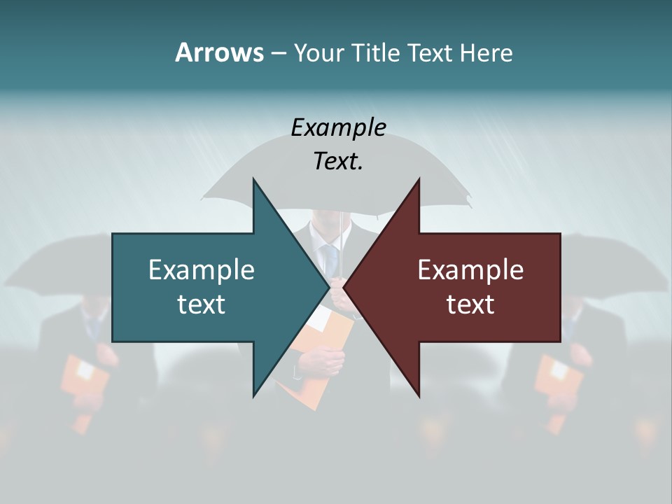 Businessmen Business Rain PowerPoint Template