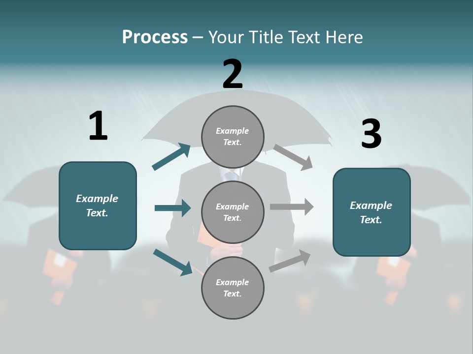 Businessmen Business Rain PowerPoint Template