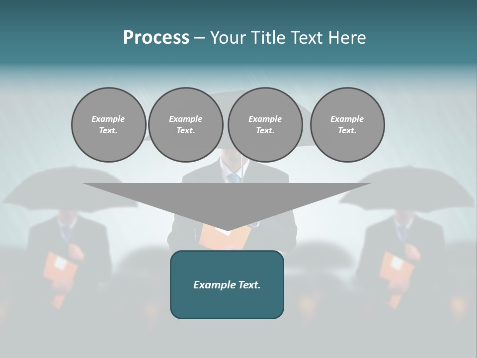 Businessmen Business Rain PowerPoint Template