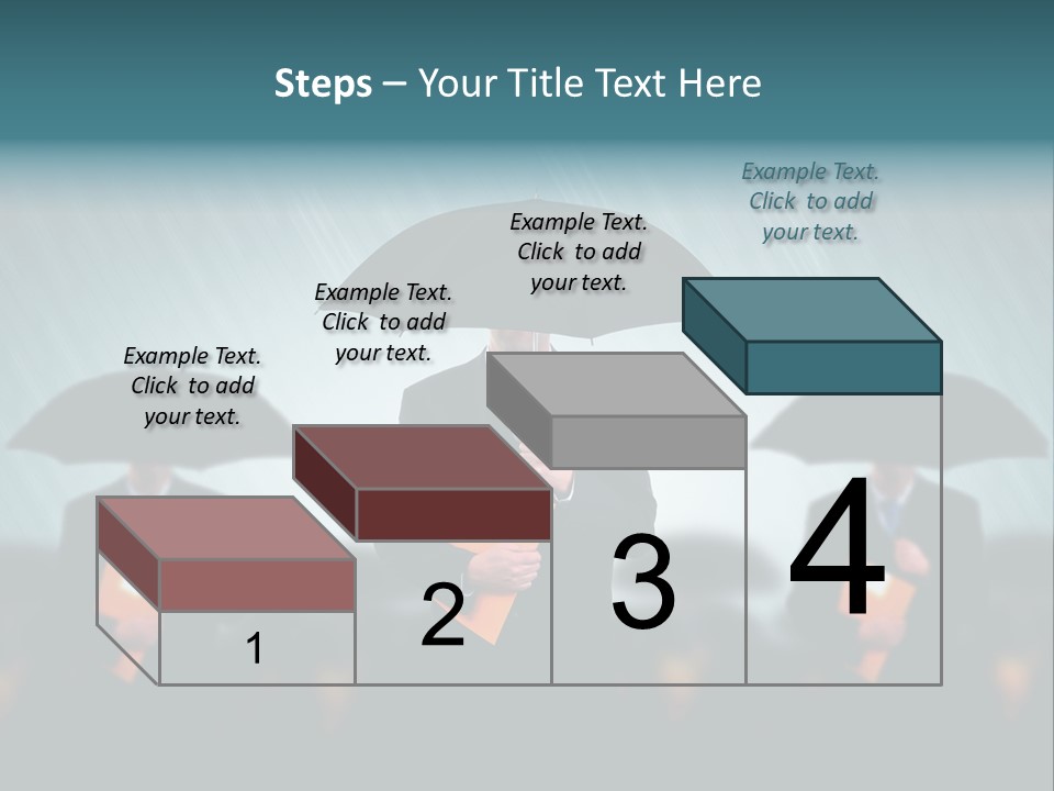 Businessmen Business Rain PowerPoint Template