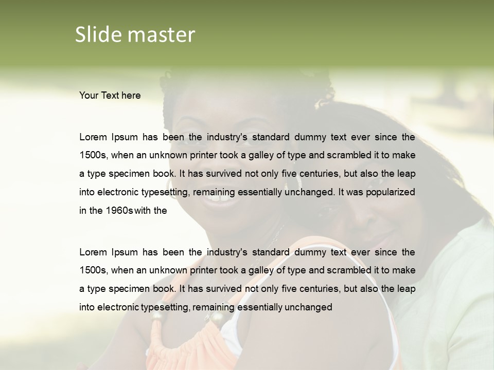 Two African Closeness PowerPoint Template