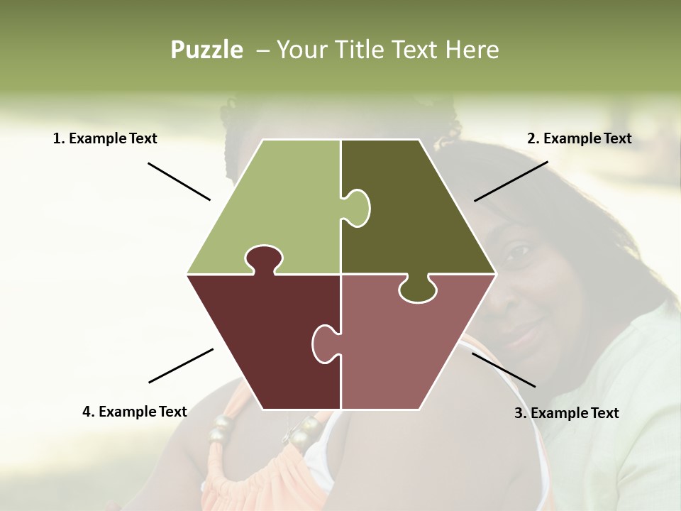 Two African Closeness PowerPoint Template