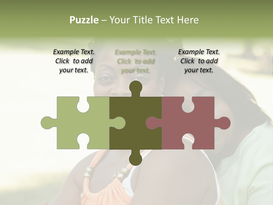 Two African Closeness PowerPoint Template