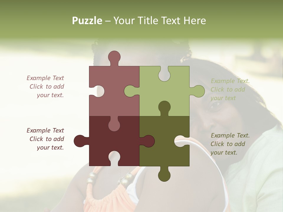 Two African Closeness PowerPoint Template