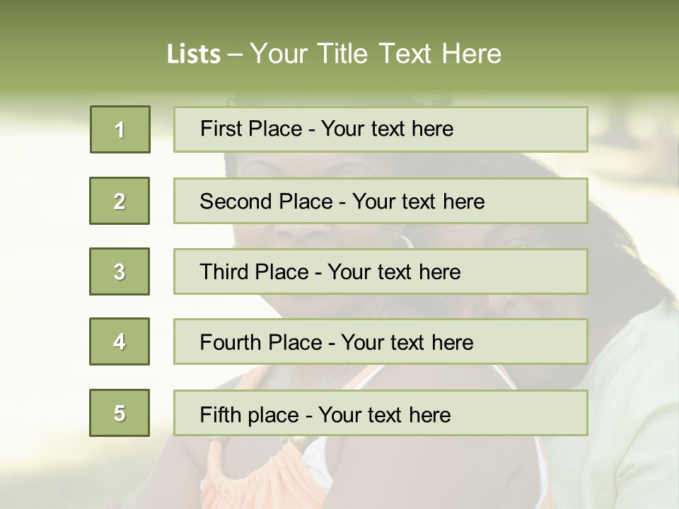Two African Closeness PowerPoint Template