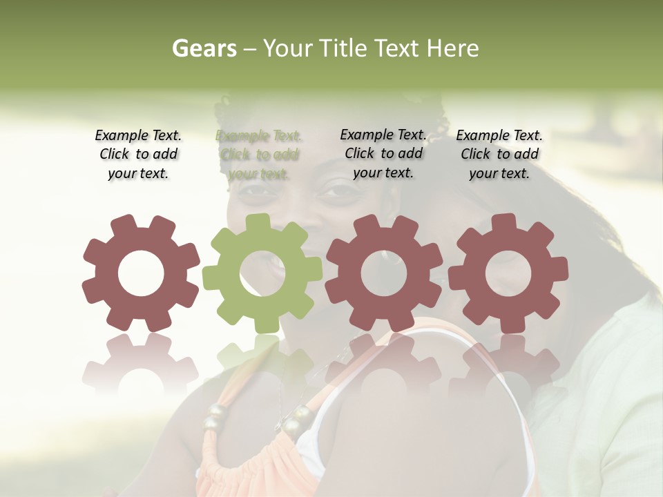 Two African Closeness PowerPoint Template