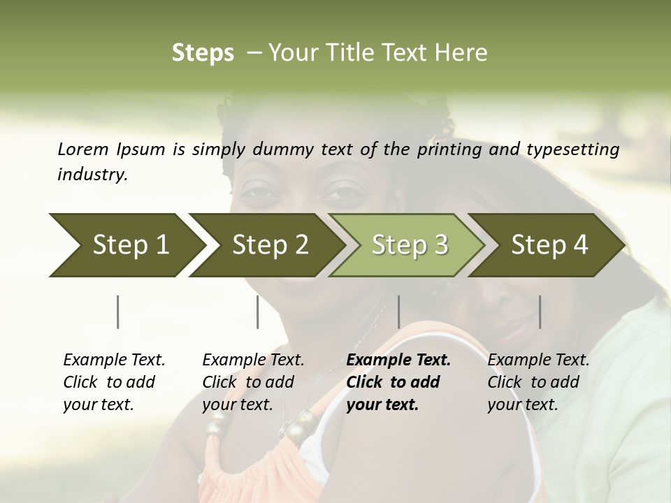 Two African Closeness PowerPoint Template