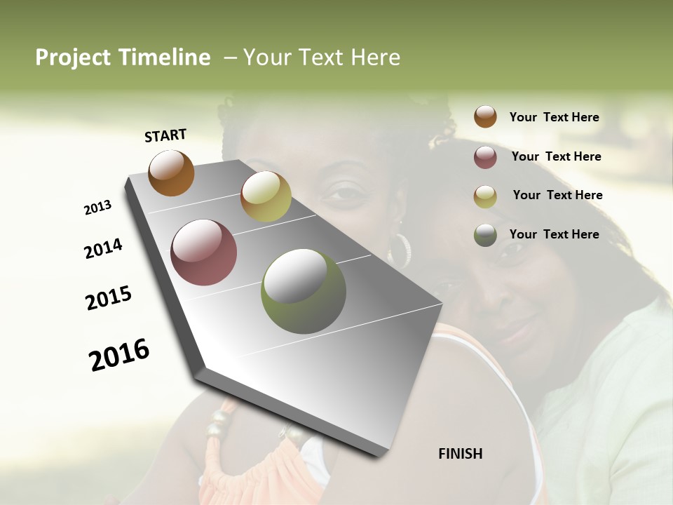 Two African Closeness PowerPoint Template
