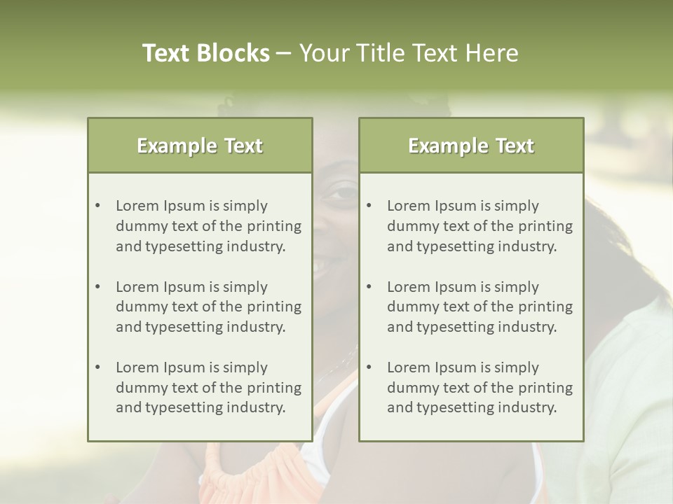 Two African Closeness PowerPoint Template