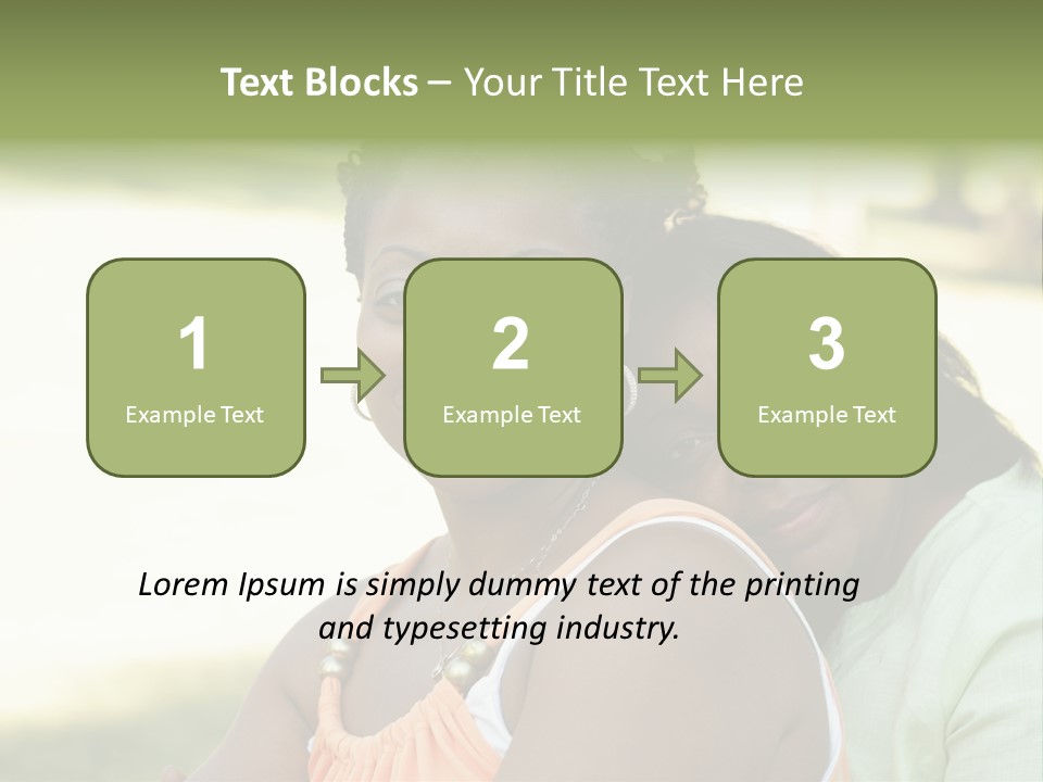 Two African Closeness PowerPoint Template