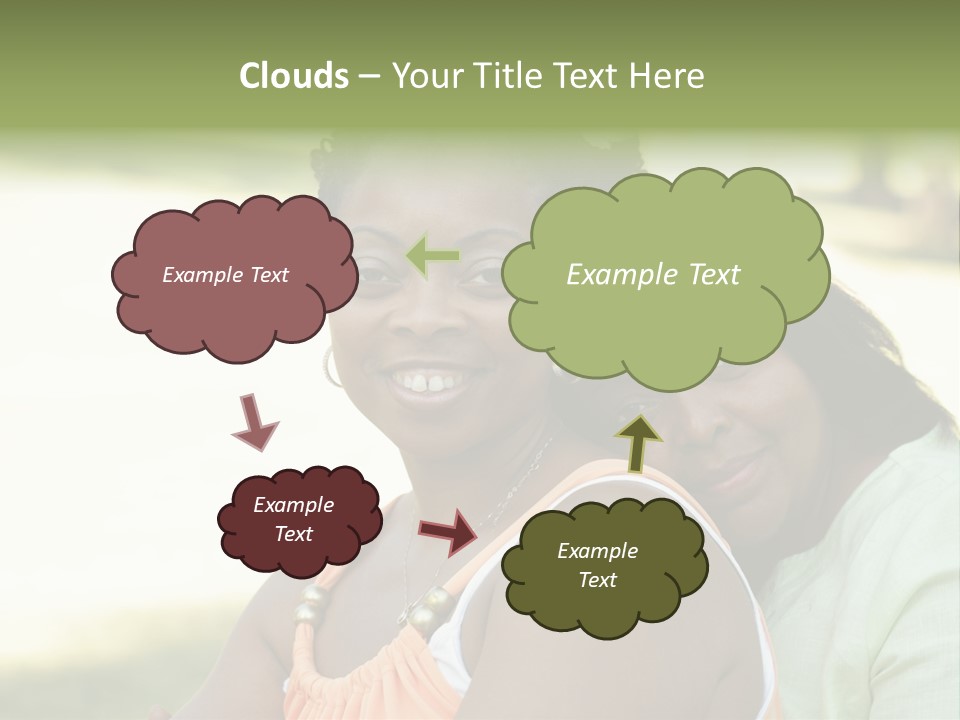 Two African Closeness PowerPoint Template