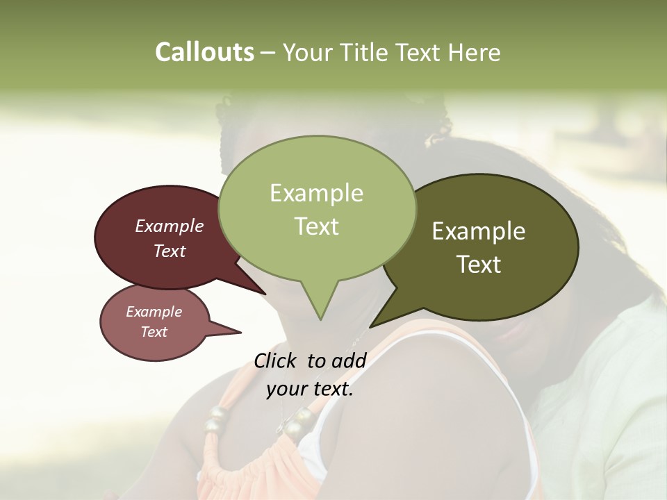 Two African Closeness PowerPoint Template