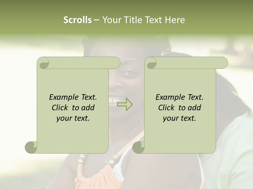 Two African Closeness PowerPoint Template