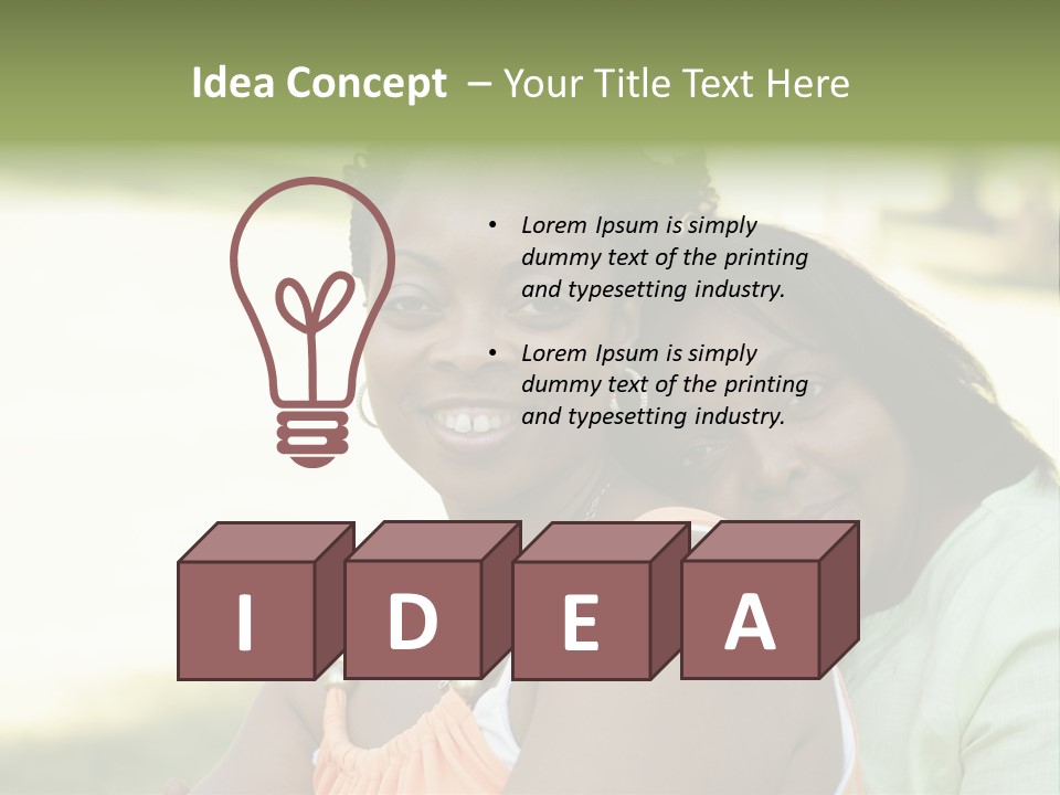 Two African Closeness PowerPoint Template