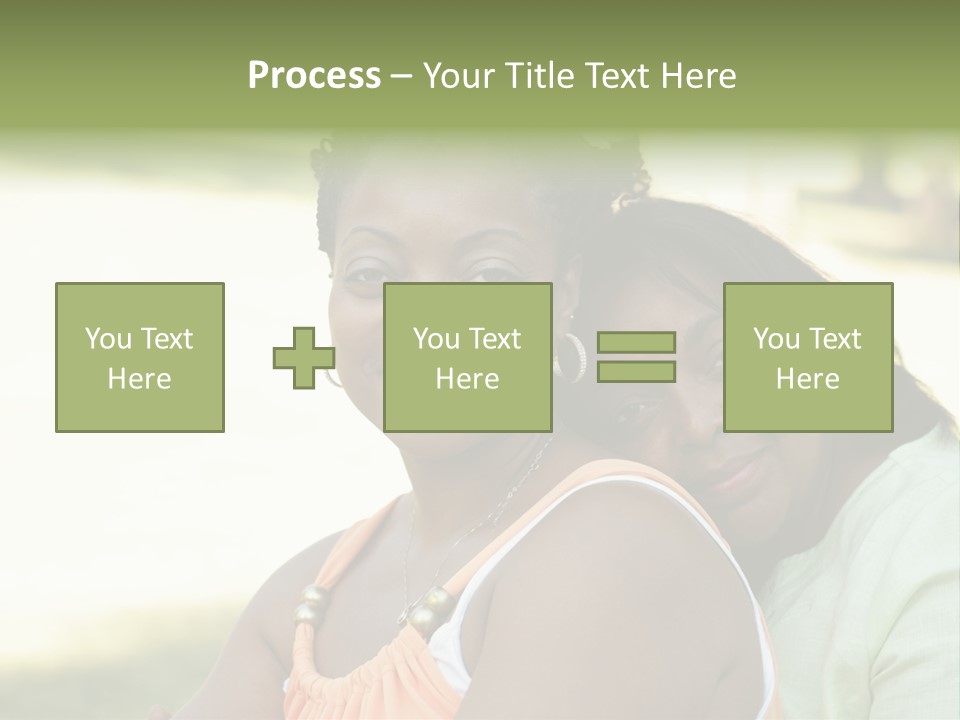 Two African Closeness PowerPoint Template