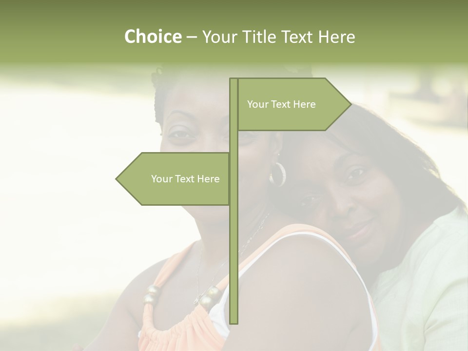 Two African Closeness PowerPoint Template