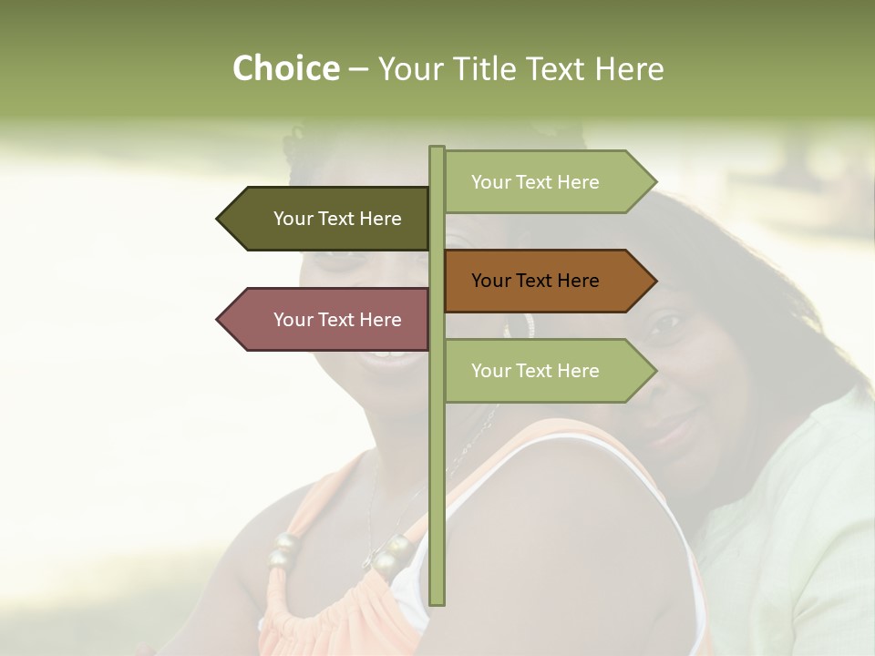 Two African Closeness PowerPoint Template