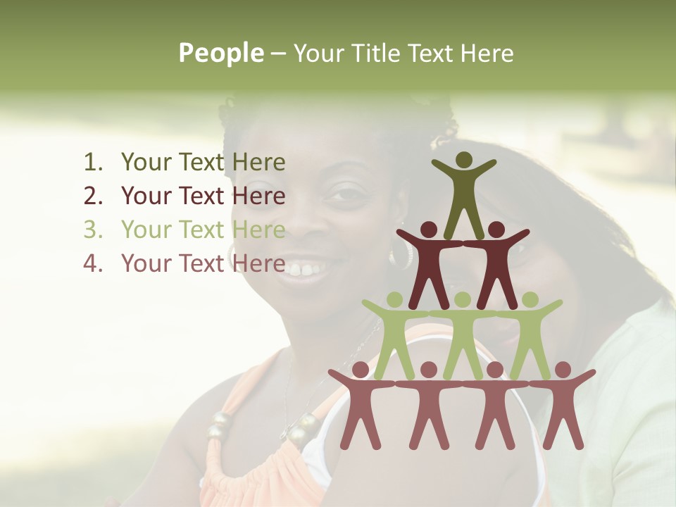 Two African Closeness PowerPoint Template