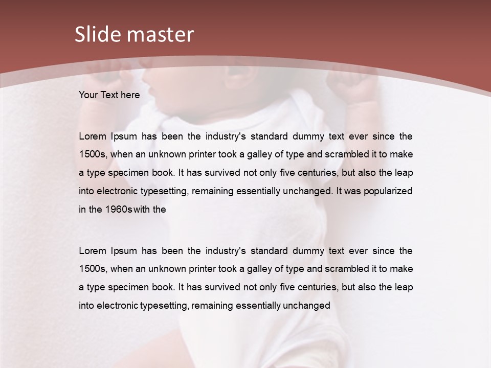 Youth Green Baby PowerPoint Template