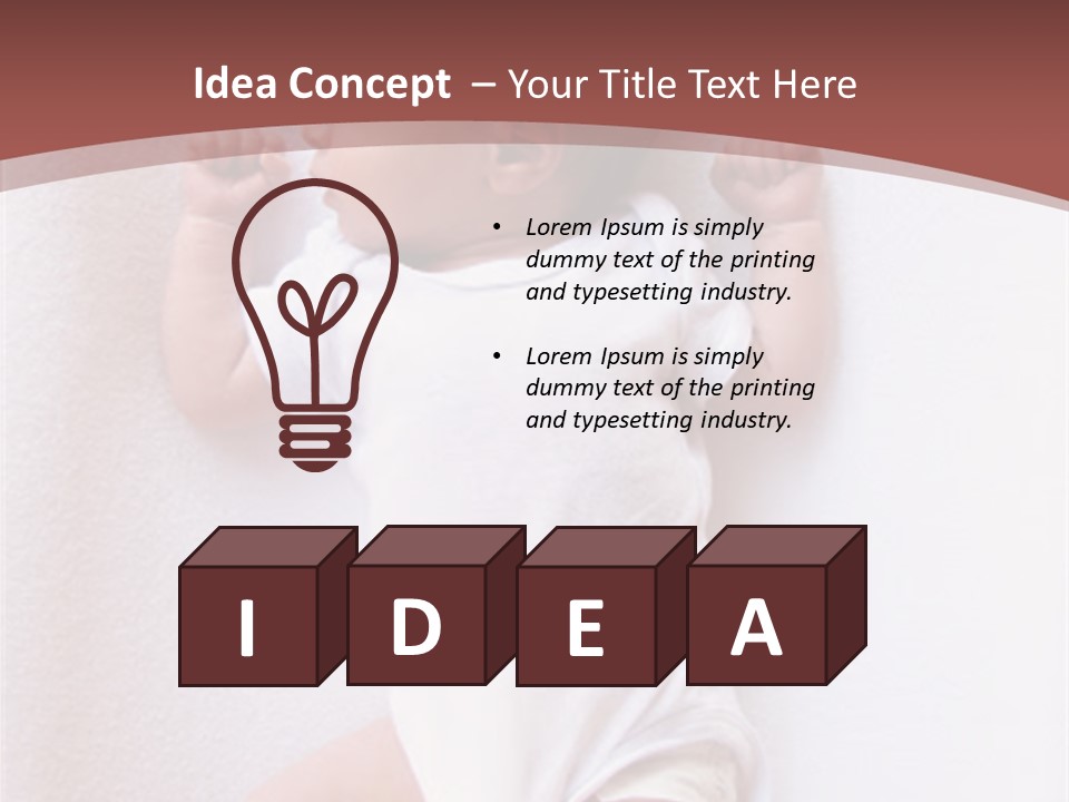 Youth Green Baby PowerPoint Template