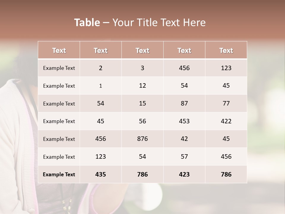 A Woman Is Looking At Her Cell Phone PowerPoint Template
