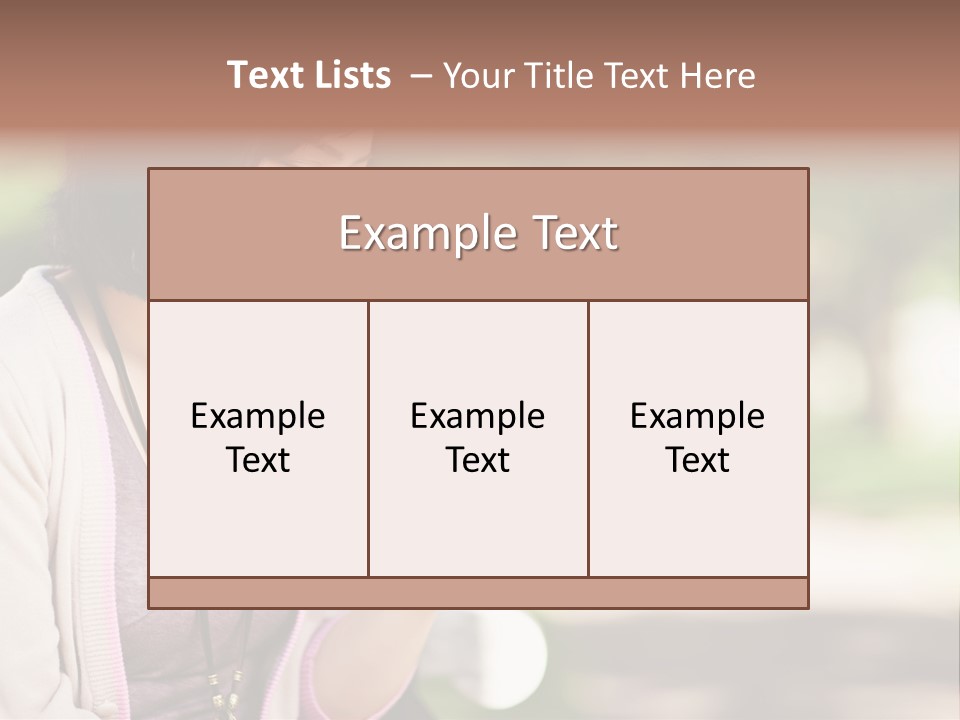 A Woman Is Looking At Her Cell Phone PowerPoint Template