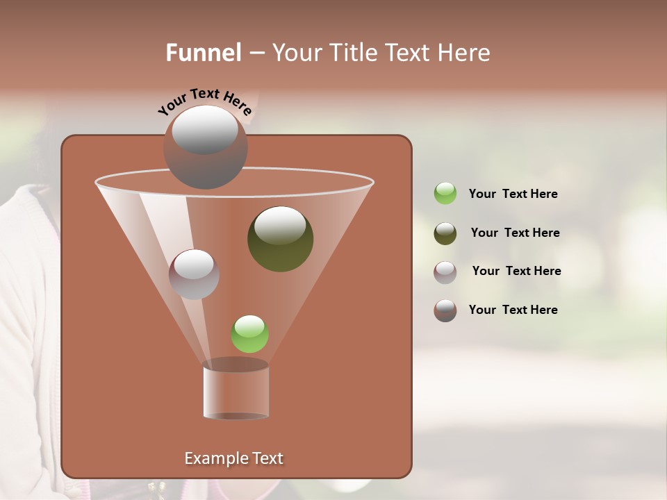 A Woman Is Looking At Her Cell Phone PowerPoint Template