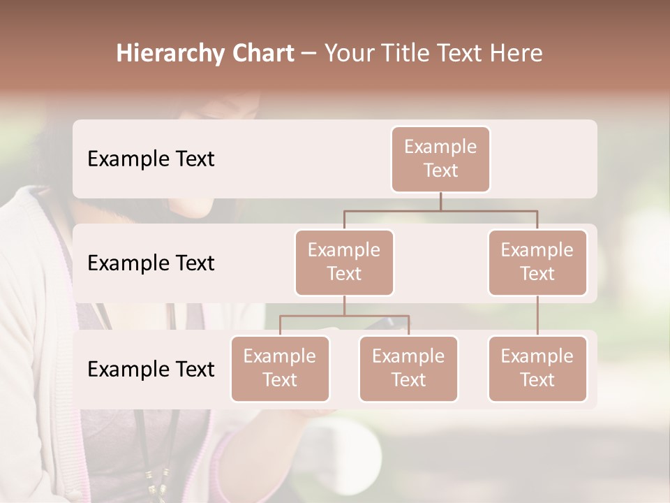 A Woman Is Looking At Her Cell Phone PowerPoint Template