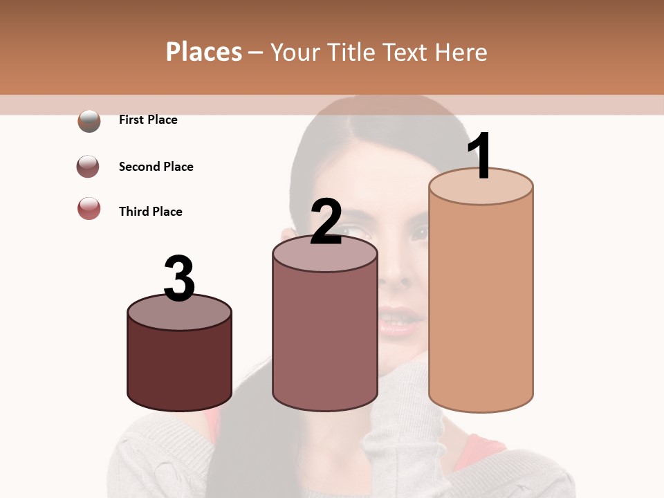 Hair Caucasian Expression PowerPoint Template