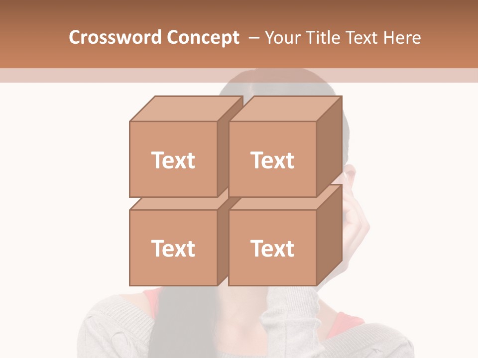 Hair Caucasian Expression PowerPoint Template