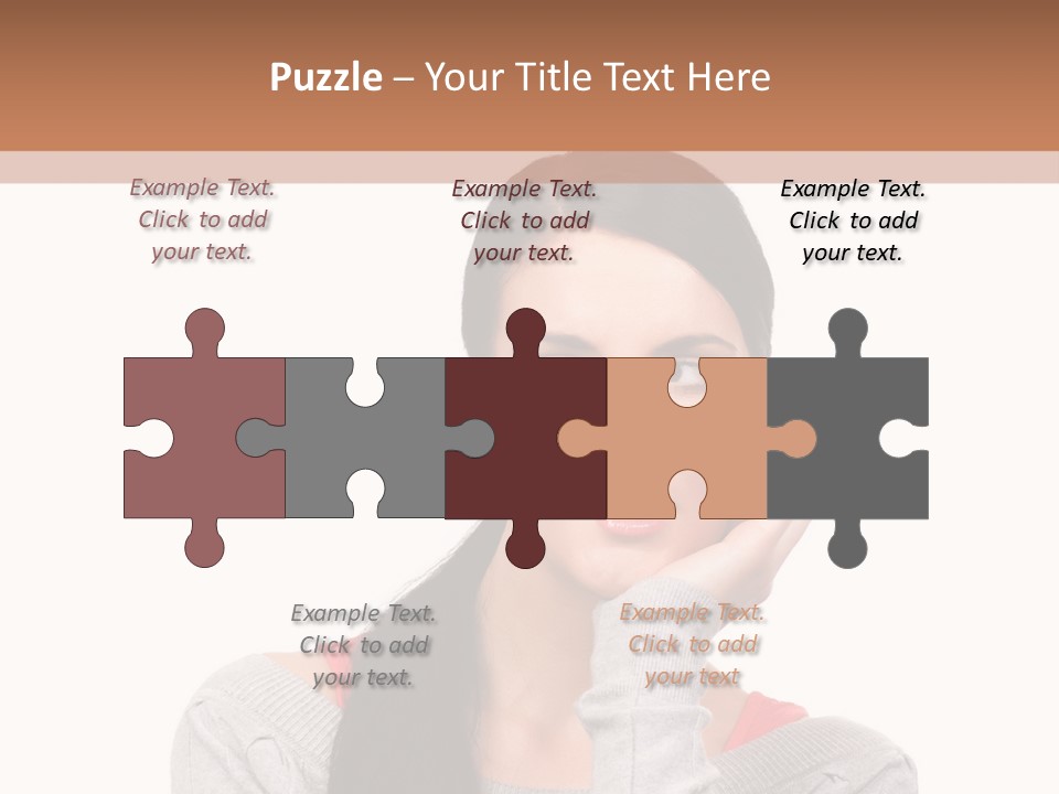 Hair Caucasian Expression PowerPoint Template