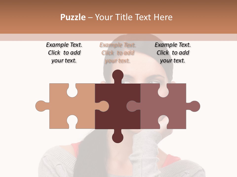 Hair Caucasian Expression PowerPoint Template