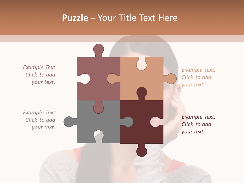 Hair Caucasian Expression PowerPoint Template