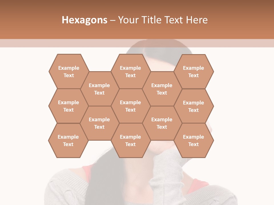 Hair Caucasian Expression PowerPoint Template