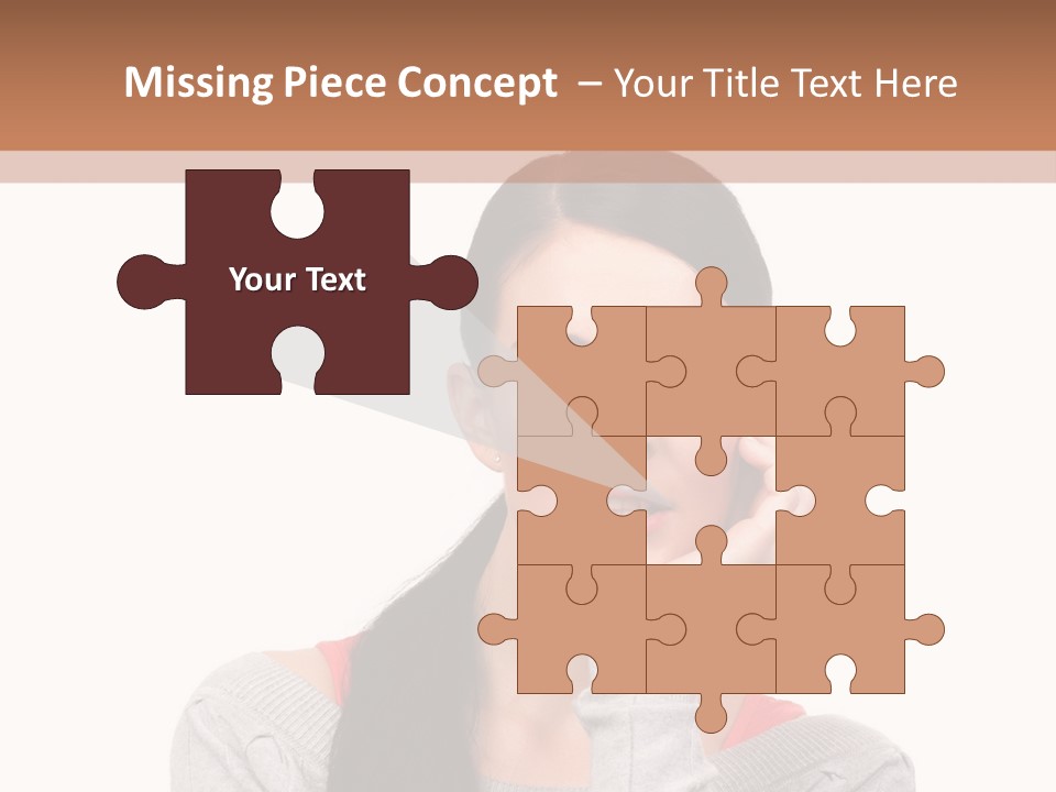 Hair Caucasian Expression PowerPoint Template