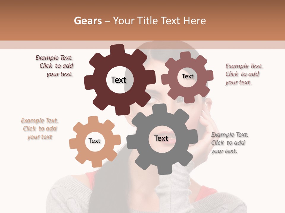 Hair Caucasian Expression PowerPoint Template